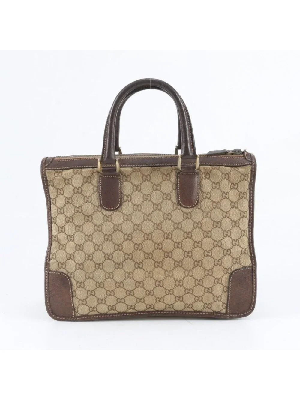 Gucci GG Canvas Leather Tote Bag Shoulder